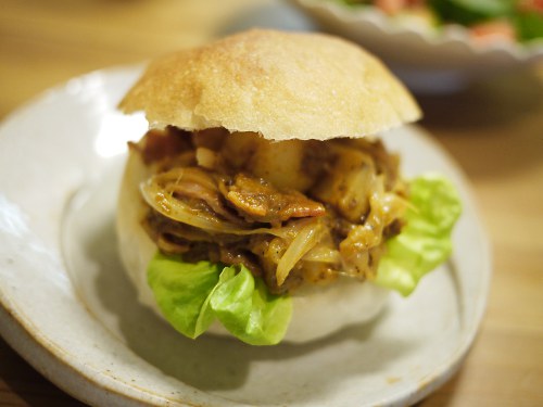 ジャーマンポテトのカレーソースサンド