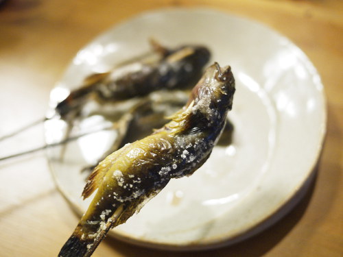 かじかの塩焼き
