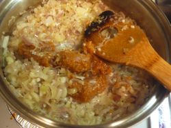 味噌と炒める