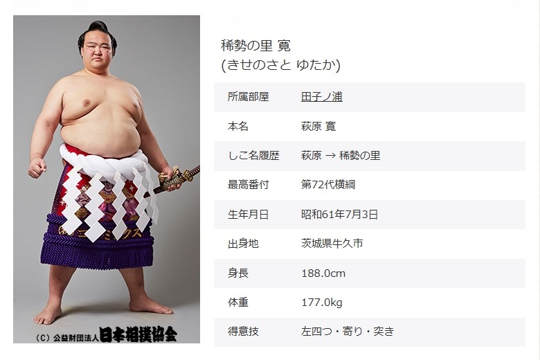 稀勢の里　引退襲名披露　大相撲 稀勢の里引退荒磯襲名披露大相撲 : 東京倶樂部☆CLUB TOKYO