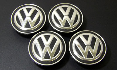 Volkswagen ダイナミックハブキャップ 4個セット VW 純正ダイナミック ホイール ハブキャップ (センターキャップ