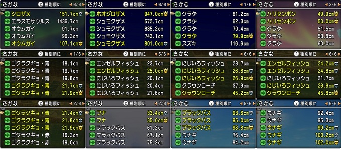 釣りレベル３０でキングサイズとビッグサイズがどのくらい釣りやすくなったのか調べてみました 昔のまんまる堂 移転しました