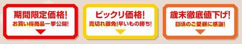 期間限定価格・セール