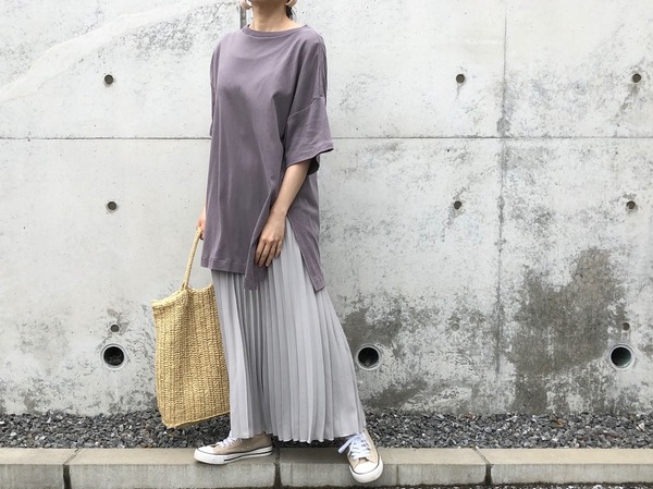 送料無料・名入れ彫刻 [P829]☆5分袖チュニックTs☆[LL/グレー