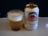 機内ビール