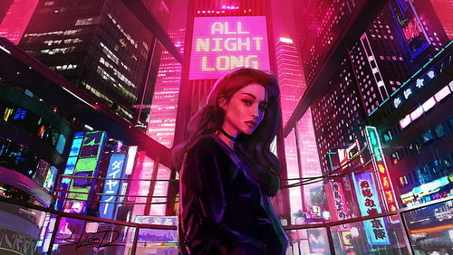 girl-lights-night-the-city-wallpaper-preview