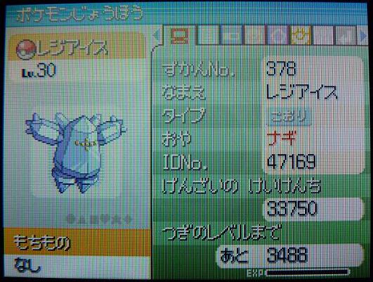 ポケモンプラチナ レジ系捕獲の旅へ ２ 仕事以外は趣味三昧な日々
