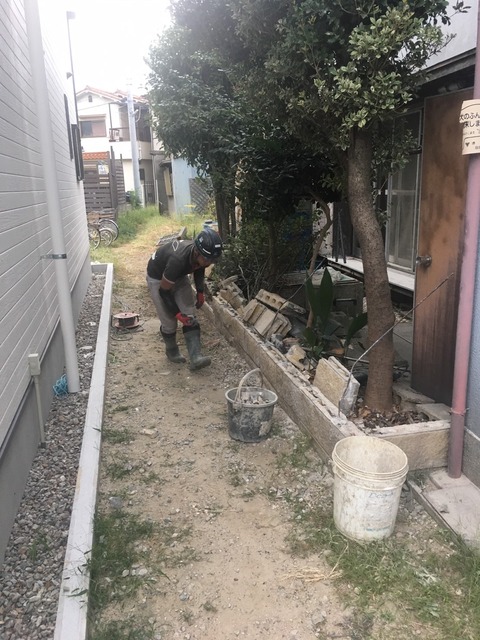 西湊町藤原邸ブロック塀改修工事_191002_0004