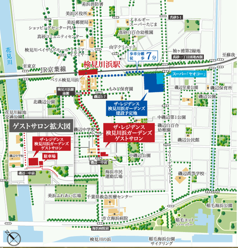 検見川浜　地図