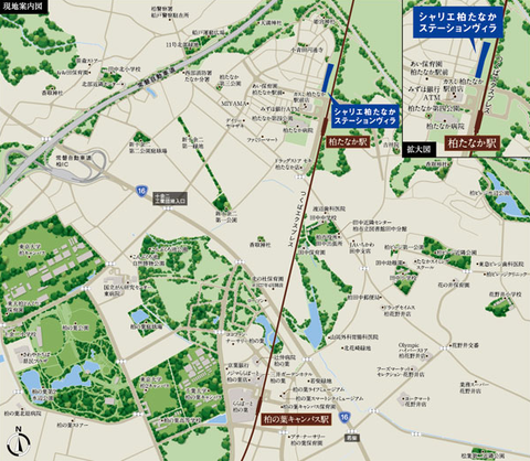 柏たなか　地図