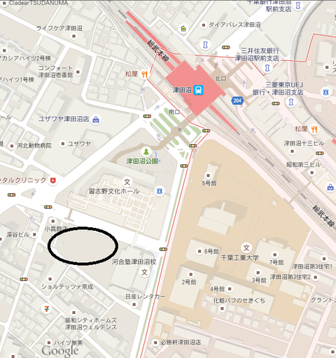 津田沼 地図