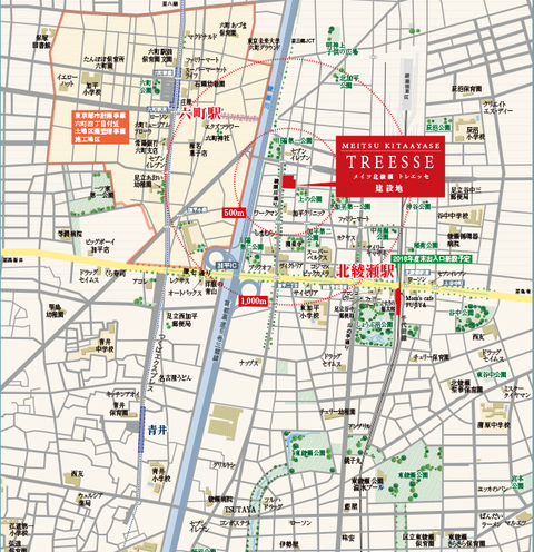 北綾瀬　地図