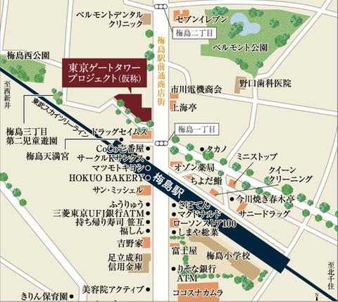 梅島　地図