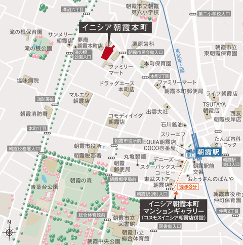 イニシア朝霞 地図