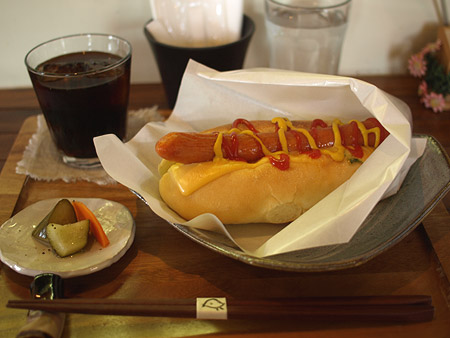 家鴨軒のホットドッグ