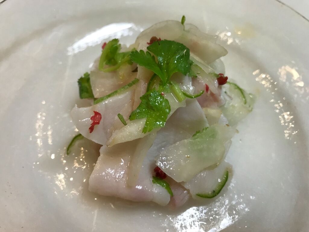 イシガキダイのおろし生姜とポン酢のカルパッチョ 魚喰い