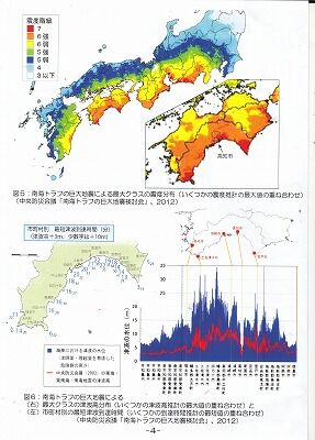 岡村先生・南海地震震度分布・津波の高さ