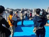 ＰＷＪさん指導の段ボールベット組み立て訓練