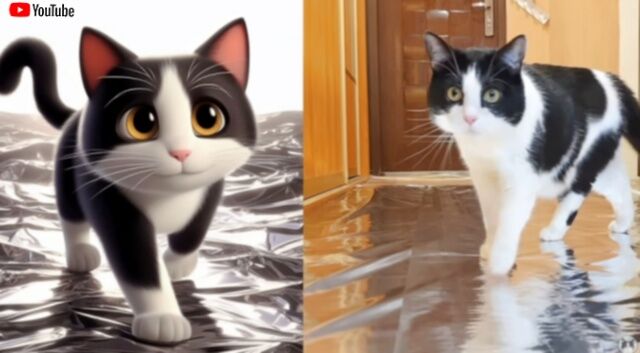アニメとリアル、どっちがお好き？保護猫プーシクくんとアニメの猫を比べてみた結果