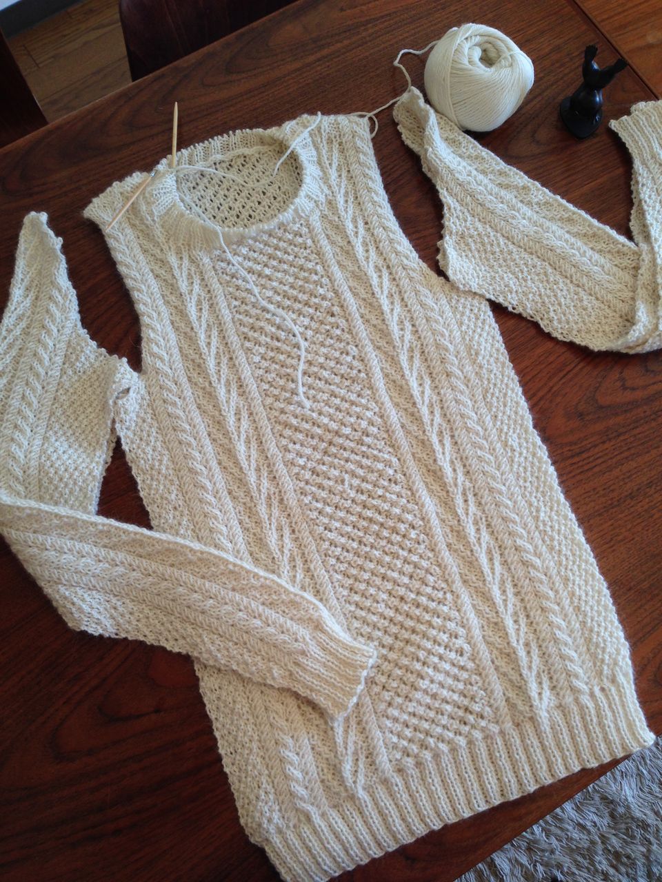 アイルランドアランセーターから ブラックベリーのセーター ５ メグママのblog