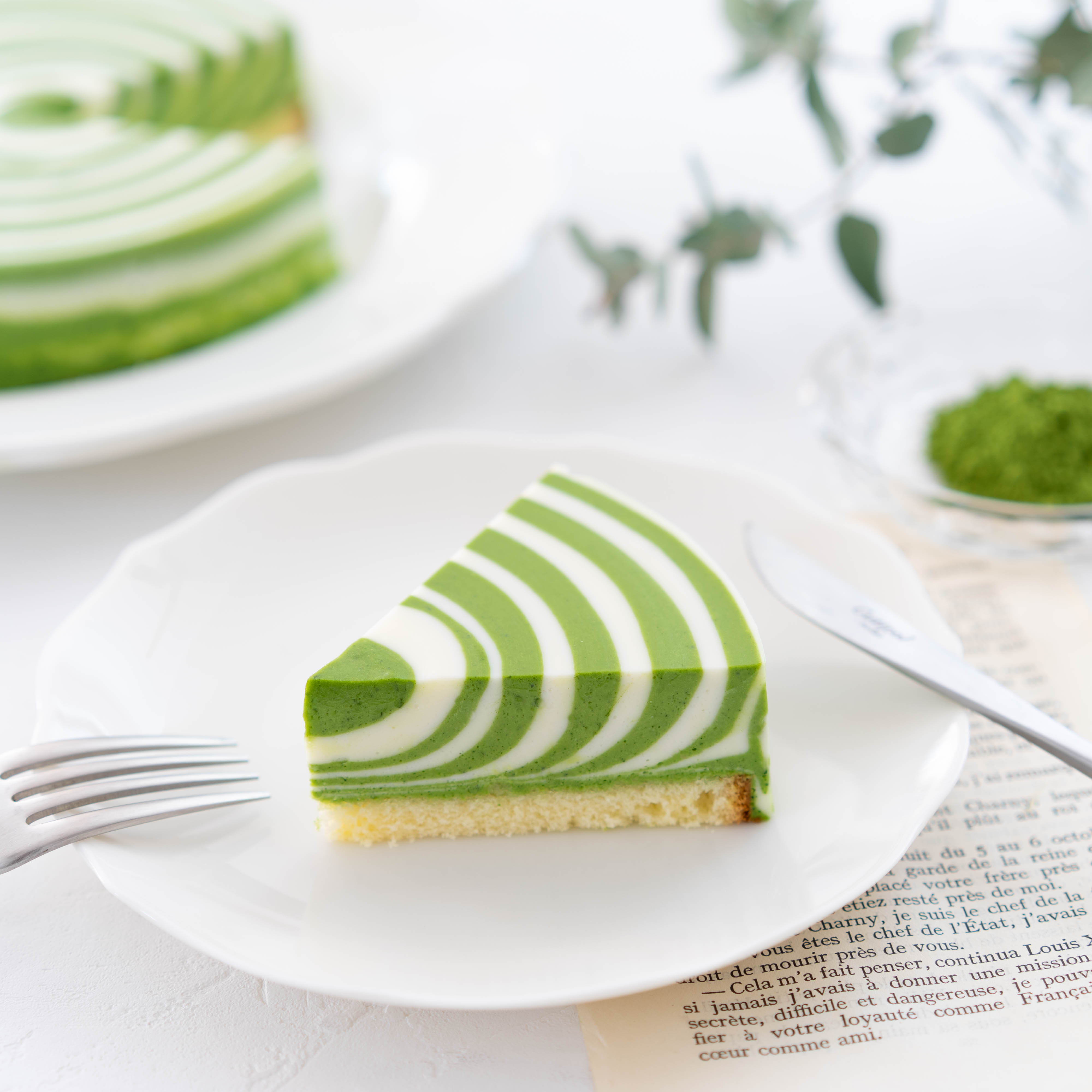 ゼブラ柄の 抹茶のレアチーズケーキ レシピ Marimo Cafe 可愛くて美味しいお菓子レシピ Powered By ライブドアブログ