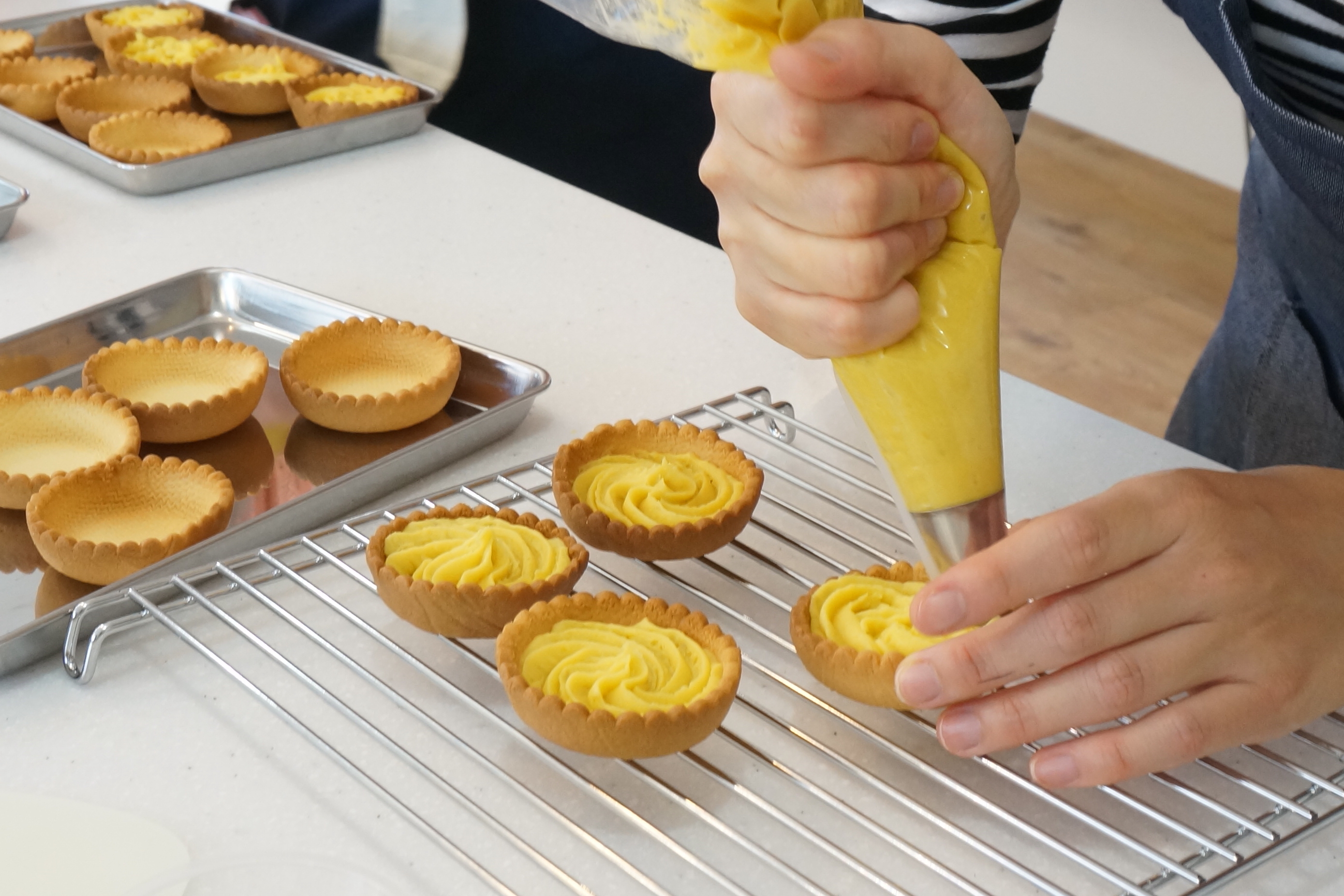 レッスンレポ ９月の キャラメルナッツタルト スイートポテトタルト レッスン風景ご紹介です Marimo Cafe 可愛くて美味しいお菓子レシピ Powered By ライブドアブログ