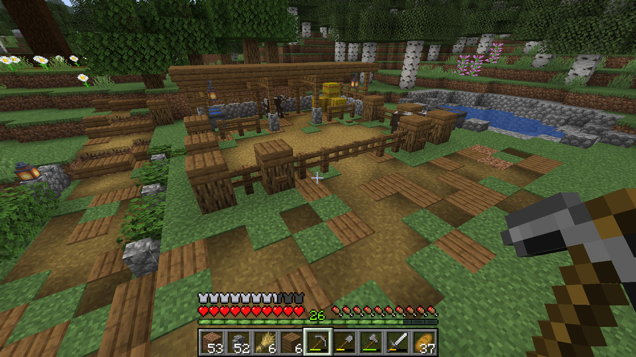 牛小屋を作る マリスのminecraft