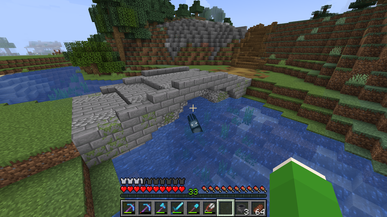 石の橋をかけて植林する マリスのminecraft 石の橋をかけて植林する マリスのminecraft