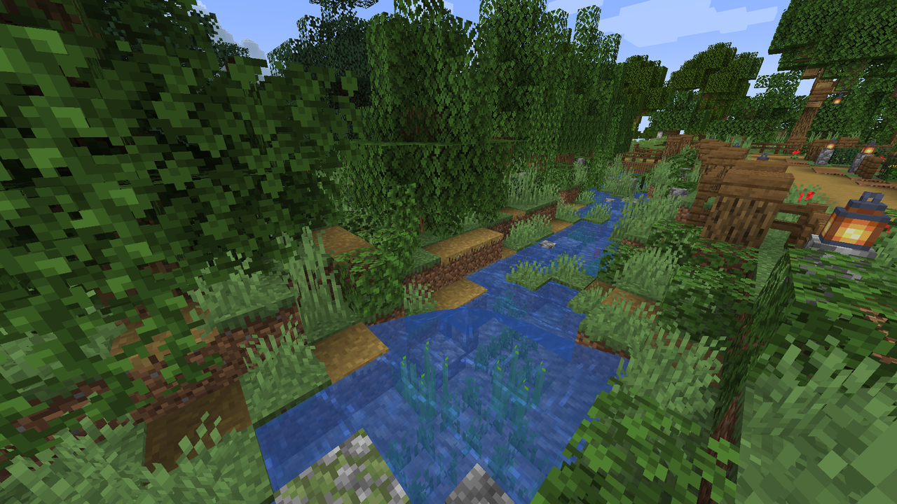 拠点の前に自然な川を作る マリスのminecraft