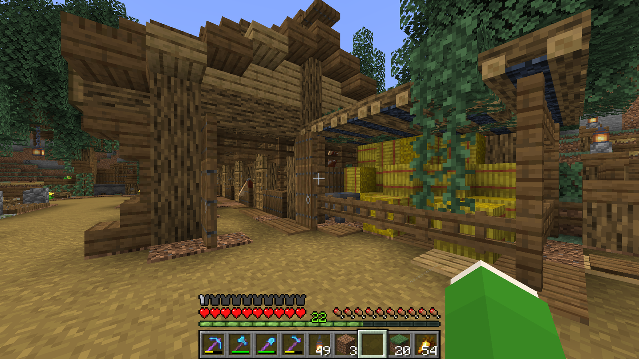山岳地帯に馬小屋を作る マリスのminecraft