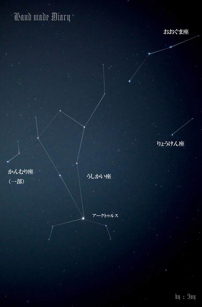 春の星座 うしかい座 Ivyのちま 2日記