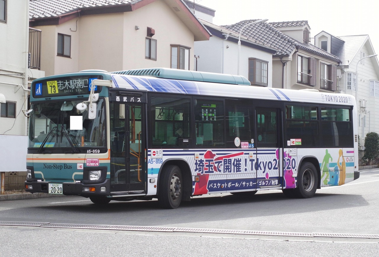 いすゞ・2代目エルガ(西武バスA5-859・所沢230こ2020) : 近江発､まりー