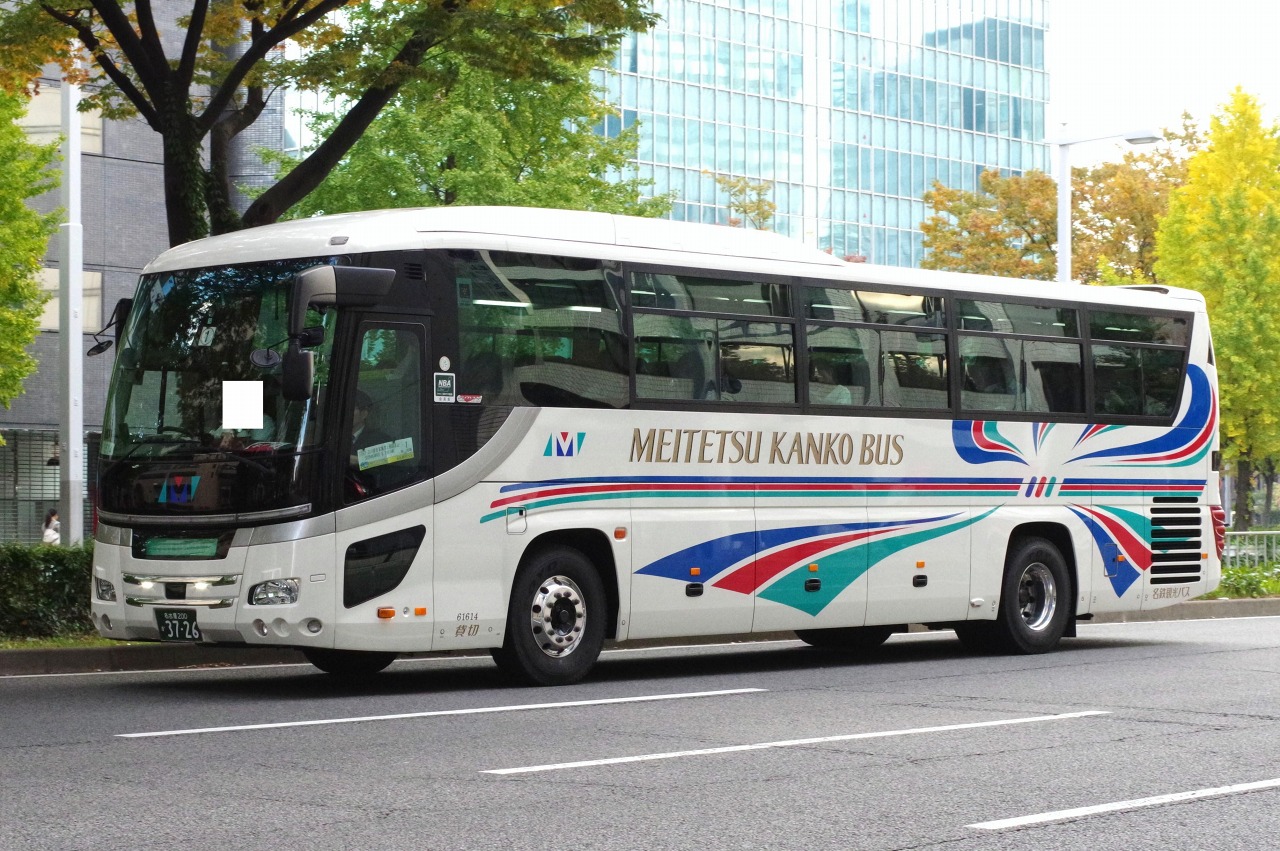 日野・2代目セレガ(名鉄観光バス61614・名古屋200か3726) : 近江発､ま
