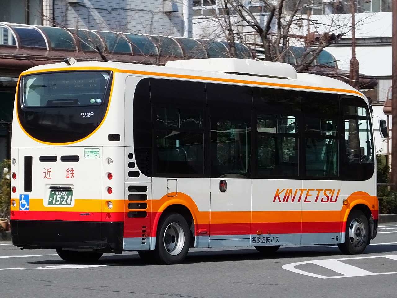 日野 2代目ポンチョ 名阪近鉄バス 岐阜0か1524 岐阜0か1586 近江発 まりーんの道が続く限り