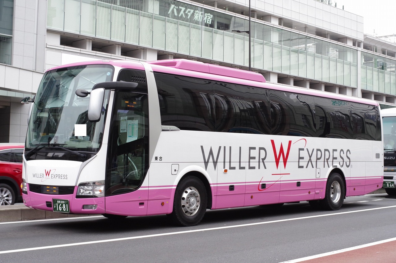 三菱ふそう エアロエース Willer Express 長野0か1681 近江発 まりーんの道が続く限り