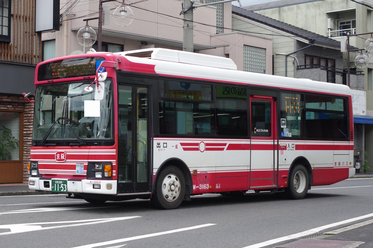 日野・レインボーⅡ(2)(京阪バスW-3163・滋賀200か1153) : 近江発､ま