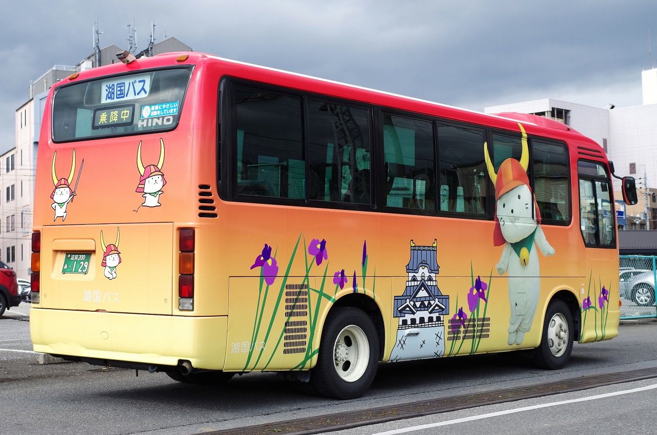 日野・リエッセ(湖国バス・滋賀200あ129) : 近江発､まりーんの道が続く限り