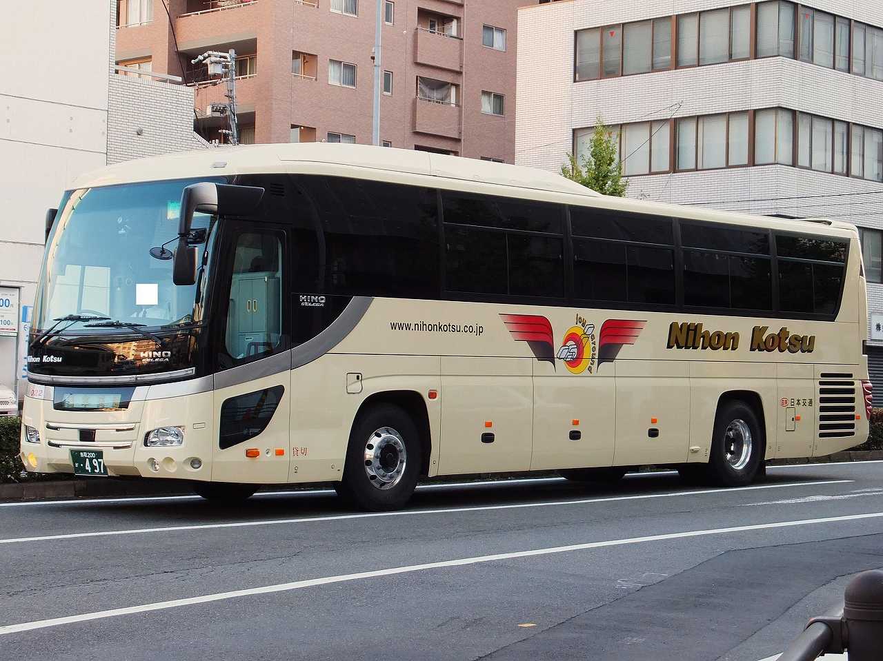 日野・セレガRU1E系(日本交通022・鳥取200か497) : 近江発､まりーんの