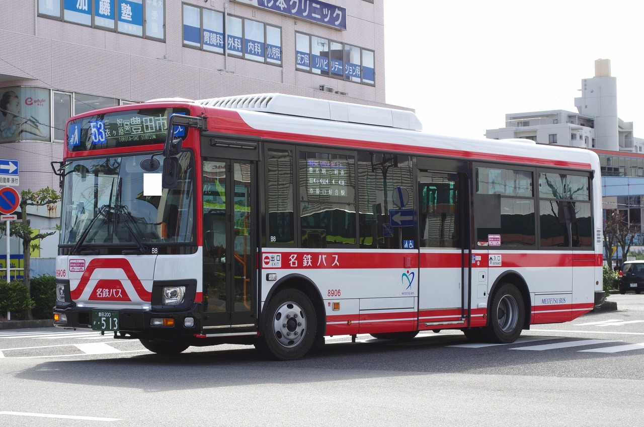 日野 レインボーkr290系 名鉄バス06 豊田0か513 近江発 まりーんの道が続く限り