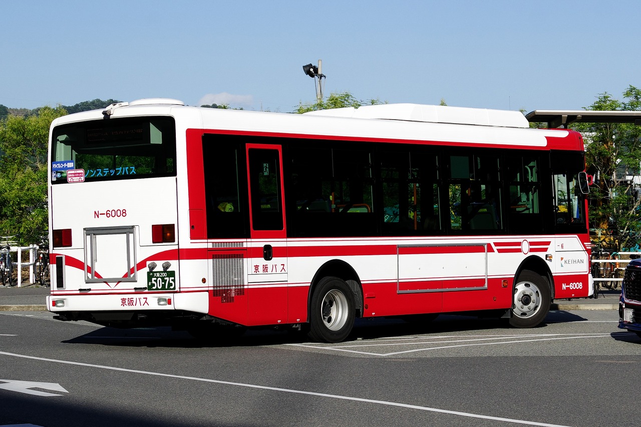 いすゞ・エルガミオ（京阪バスN-6008・大阪200か5075） : 近江発､ま