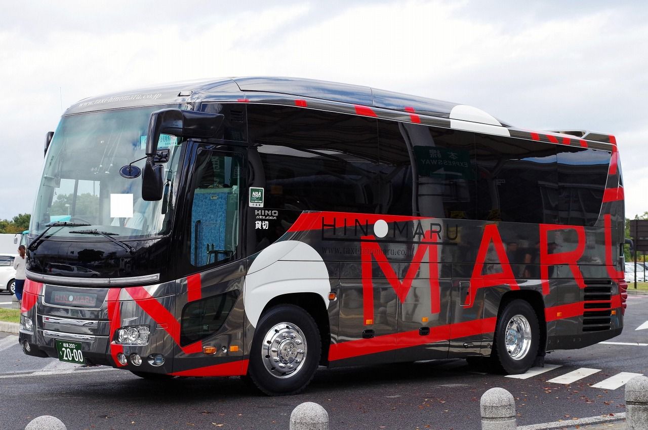 日野 2代目セレガ 日の丸自動車 岐阜0う00 近江発 まりーんの道が続く限り