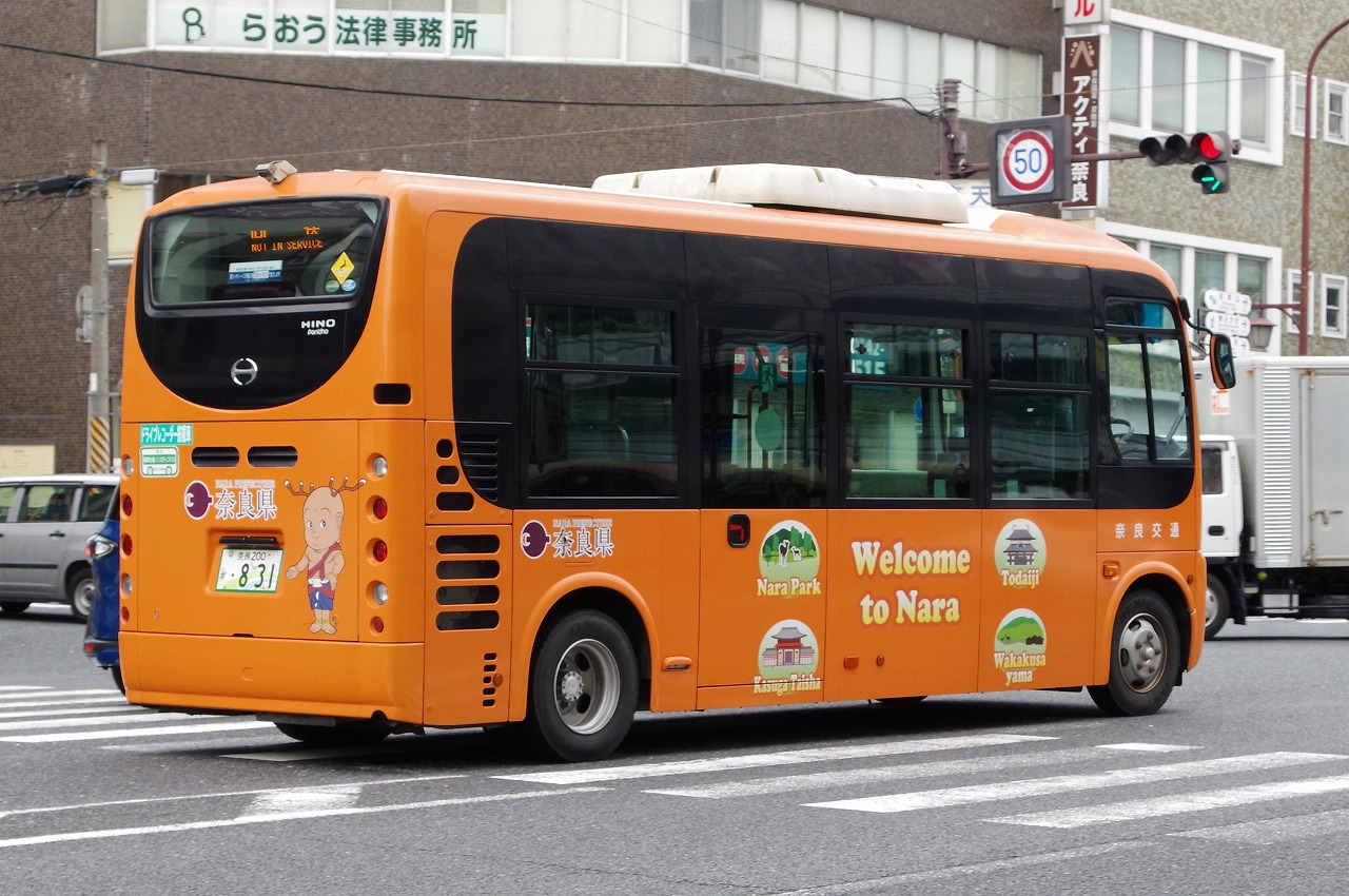 日野 2代目ポンチョ 奈良交通 奈良0か1 近江発 まりーんの道が続く限り
