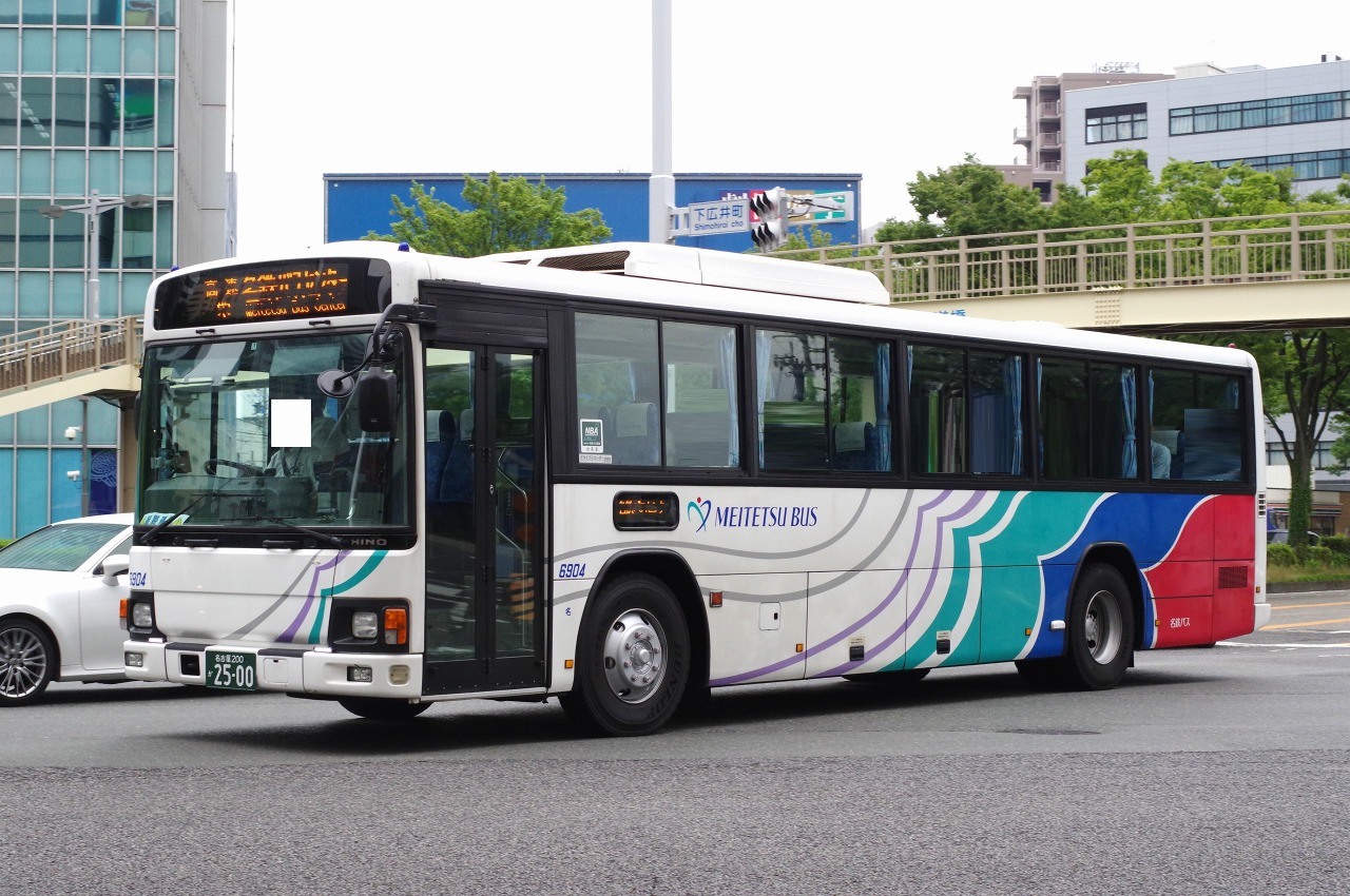 日野・ブルーリボンⅡ(2)(名鉄バス6904・名古屋200か2500) : 近江発､ま