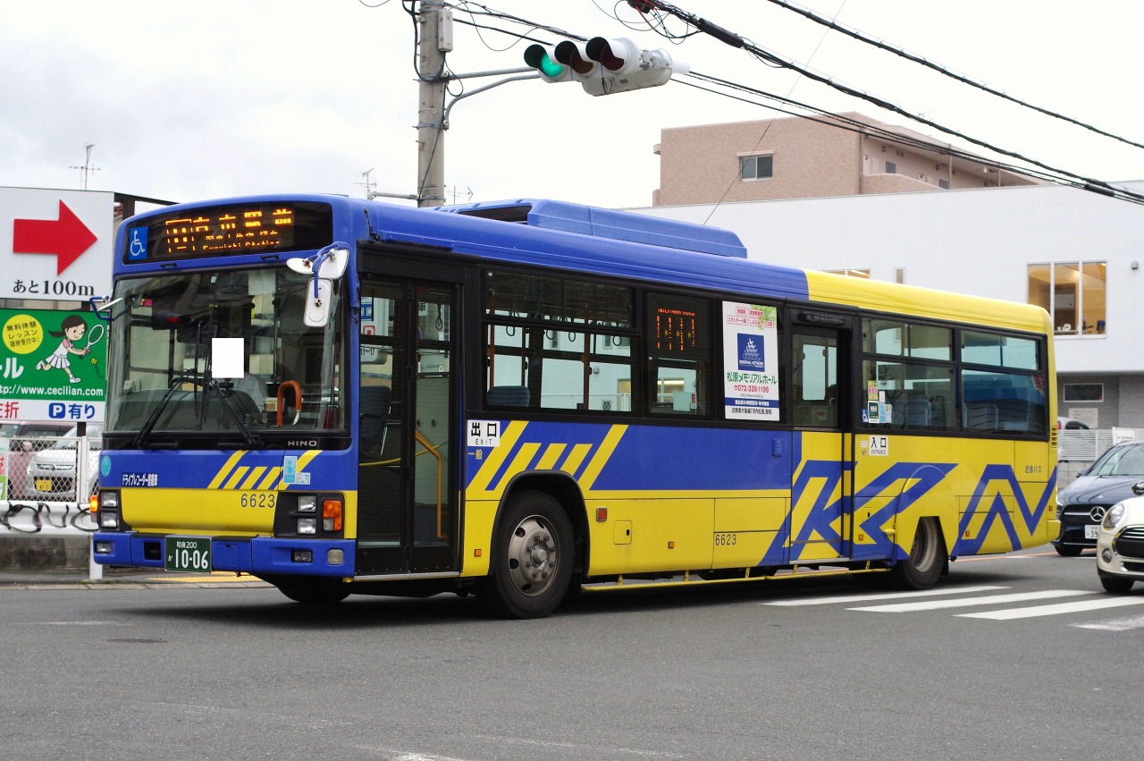 日野・ブルーリボンⅡ(近鉄バス6623・和泉200か1006) : 近江発､まりー