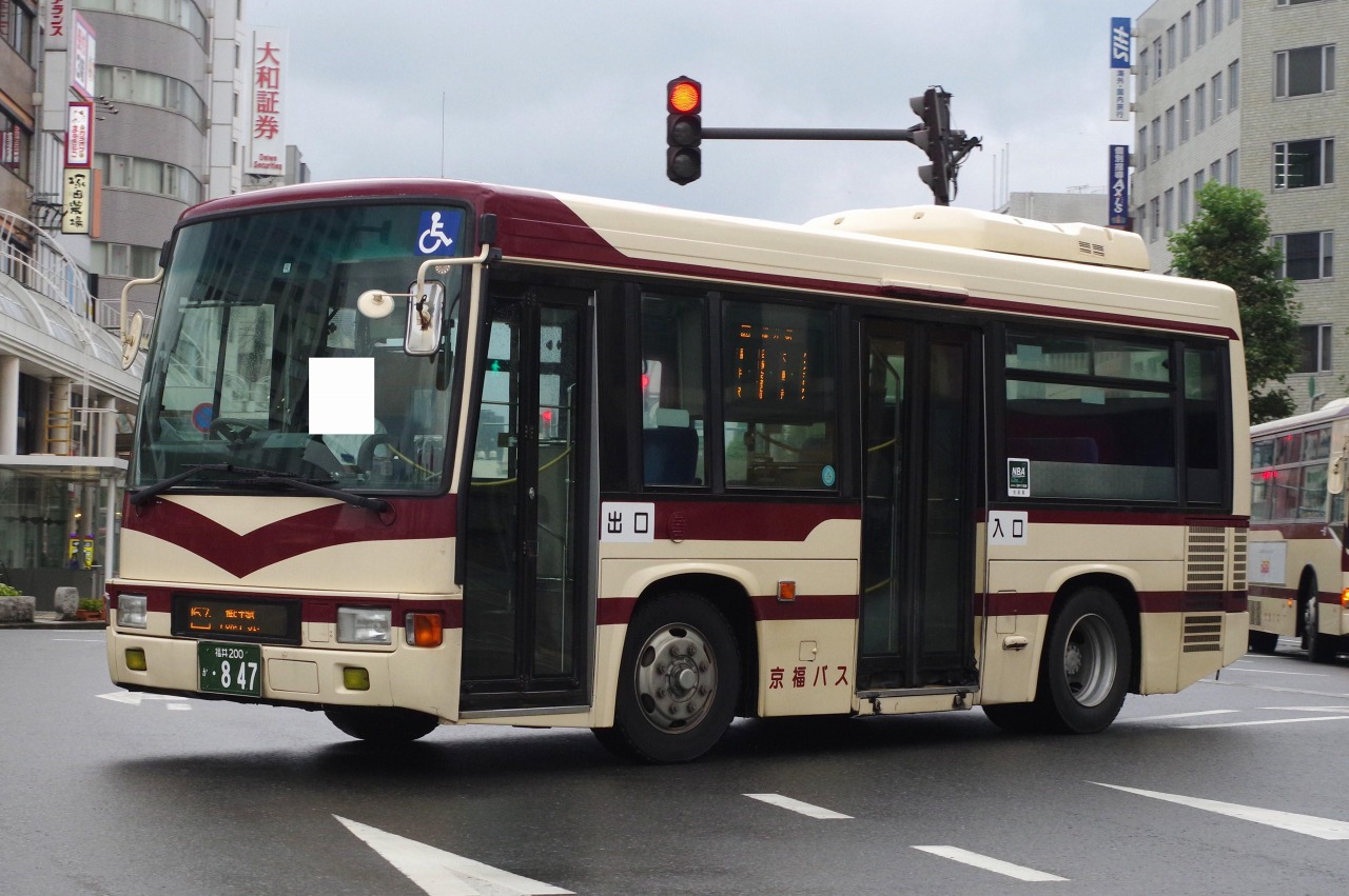 日野 レインボーhr系 京福バス 福井0か847 近江発 まりーんの道が続く限り