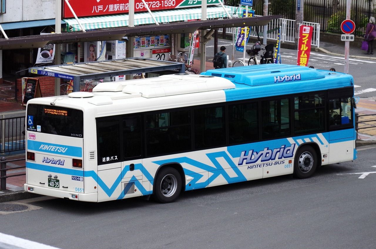 日野・ブルーリボンHL系(近鉄バス0651・大阪200か4035) : 近江発､ま