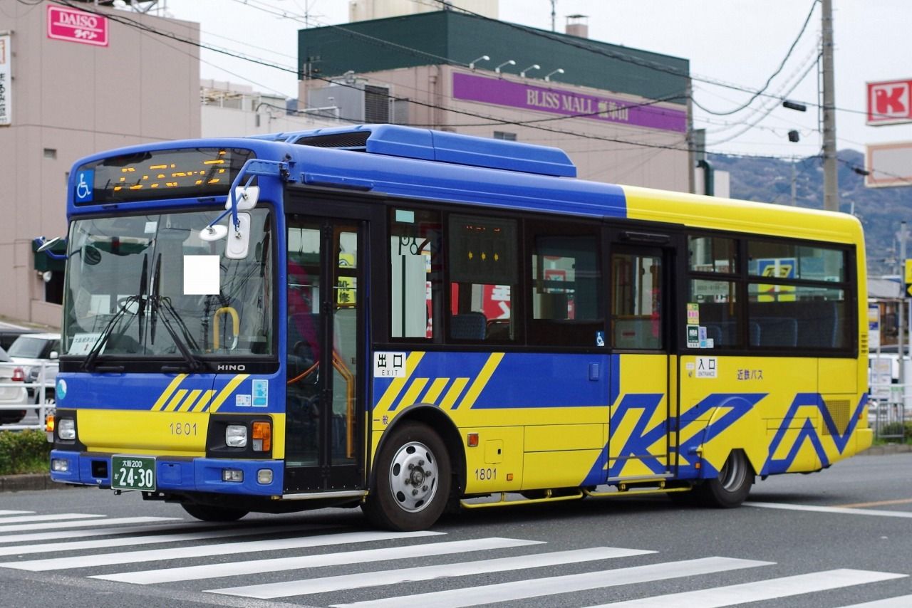 日野 レインボー 2 近鉄バス1801 大阪0か2430 近江発 まりーんの道が続く限り