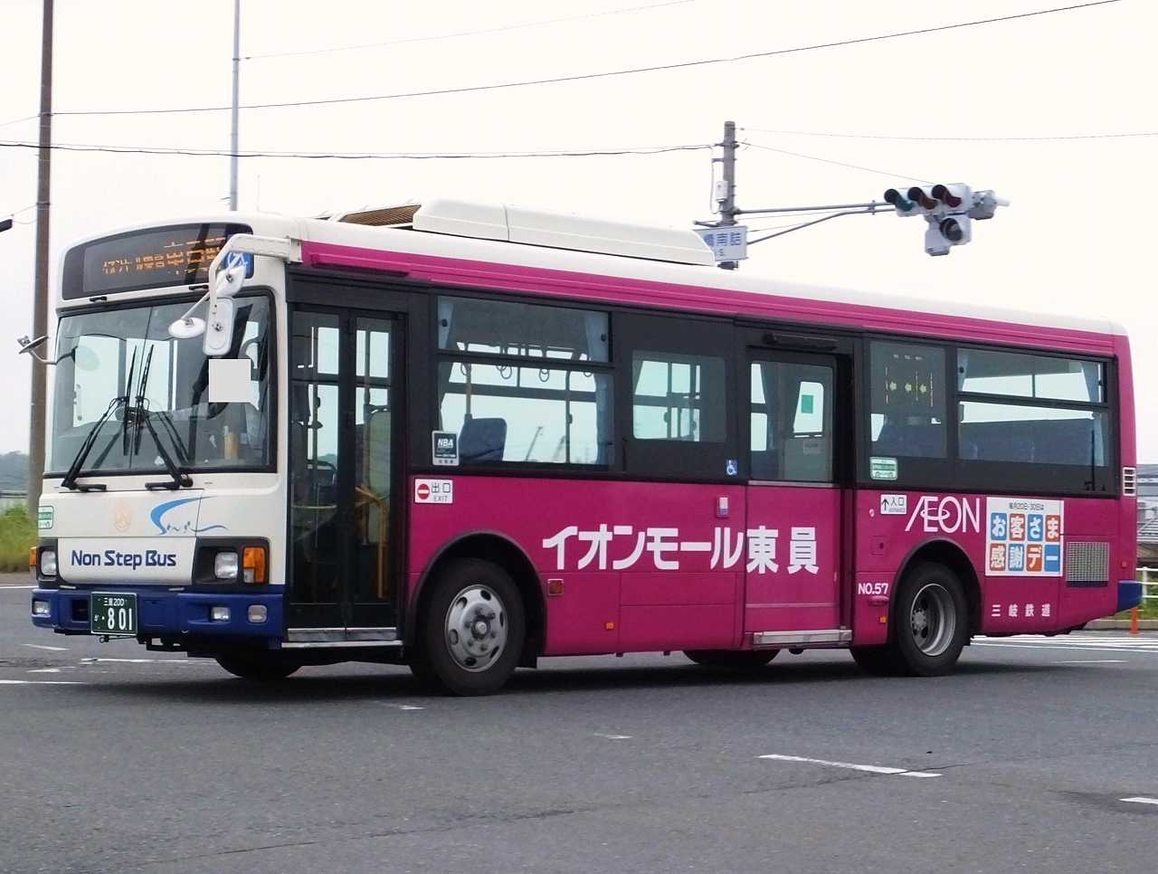 日野・レインボーⅡ(2)(三岐鉄道57・三重200か801) : 近江発､まりーん