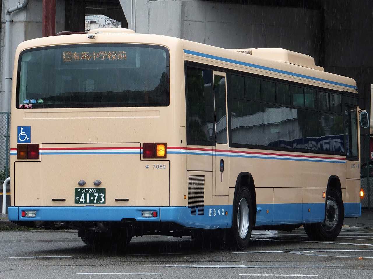 いすゞ エルガ 阪急バス7043 神戸0か4108 7052 神戸0か4173 近江発 まりーんの道が続く限り