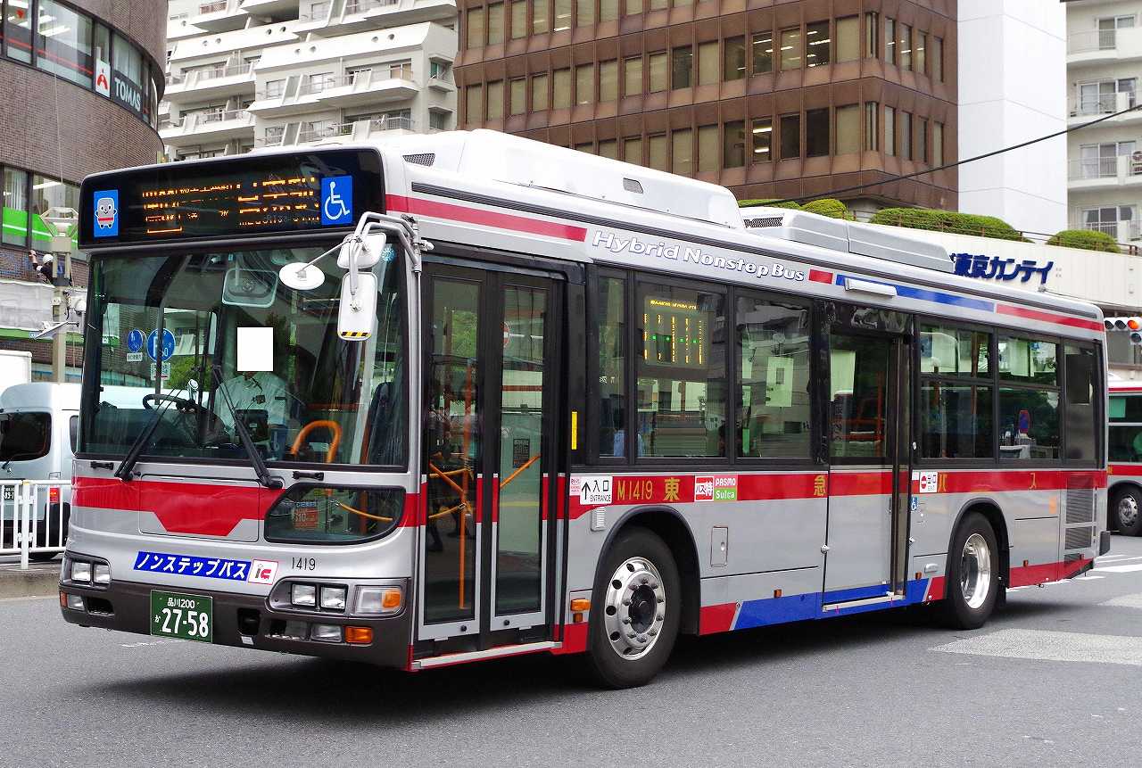 日野・ブルーリボンシティ(東急バス1419・品川200か2758) : 近江発､ま